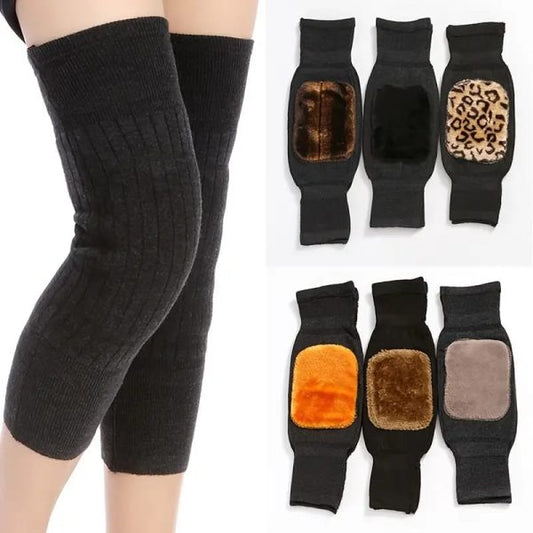 unisex Women Men’s Cashmere Wool Knee Brace Pads (pair) | Winter Warm Thermal Knee Warmer Velvet Knee Protector (random Color)